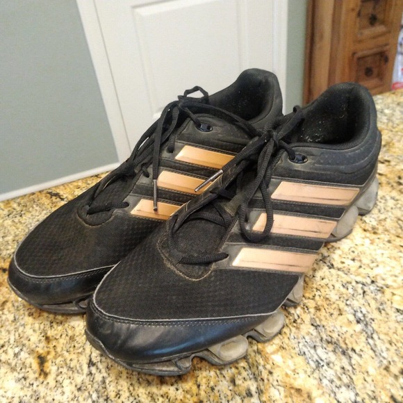 RARE COLORWAY AND MODEL ADIDAS BOUNCE BLACK/GOLD SHOES MEN\'S SIZE US 13 main image 7
